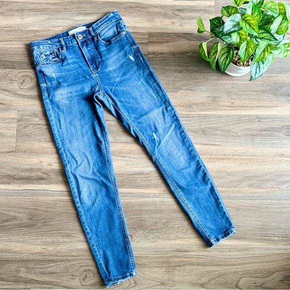 ASOS Stradivarius High Waist Distressed Skinny Jeans – Size 6 - Picture 1 of 8